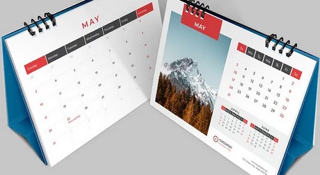 contoh kalender meja desain bagus