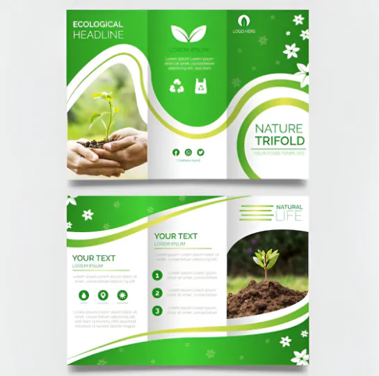 ukuran brosur trifold